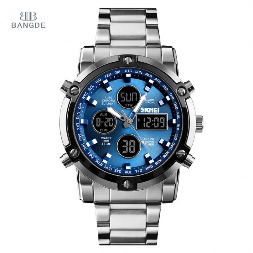 

Top Brand Luxury 3time 3atm Water Resistant Mens Watches Metal Relojes Hombre Wrist Stopwatch