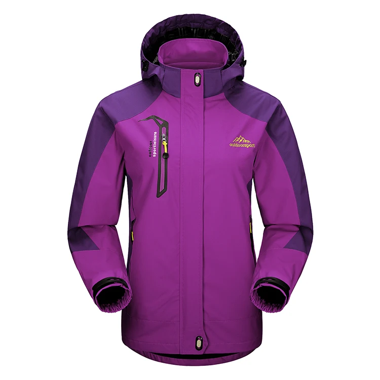 

Wholesale Cloths Fall Waterproof Windbreaker Women Winter Jacket For Women, Scarlet;rose red;grass green;purple or customized color