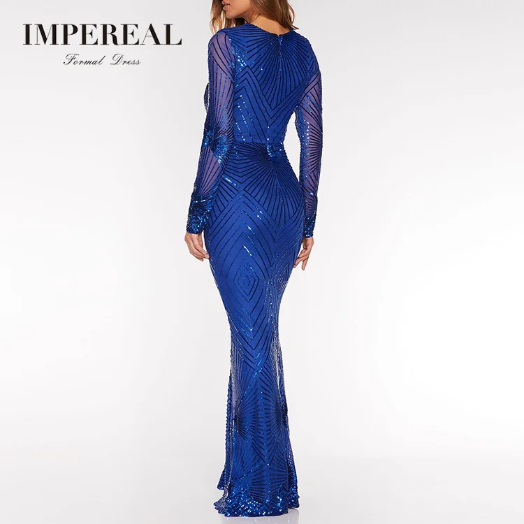 royal blue fishtail dress