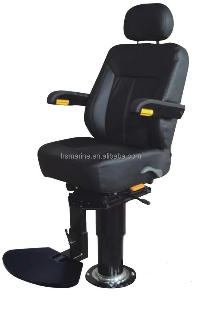 Marine Gas Lifting Helmsman Captain Chair Seat With Rail And Round