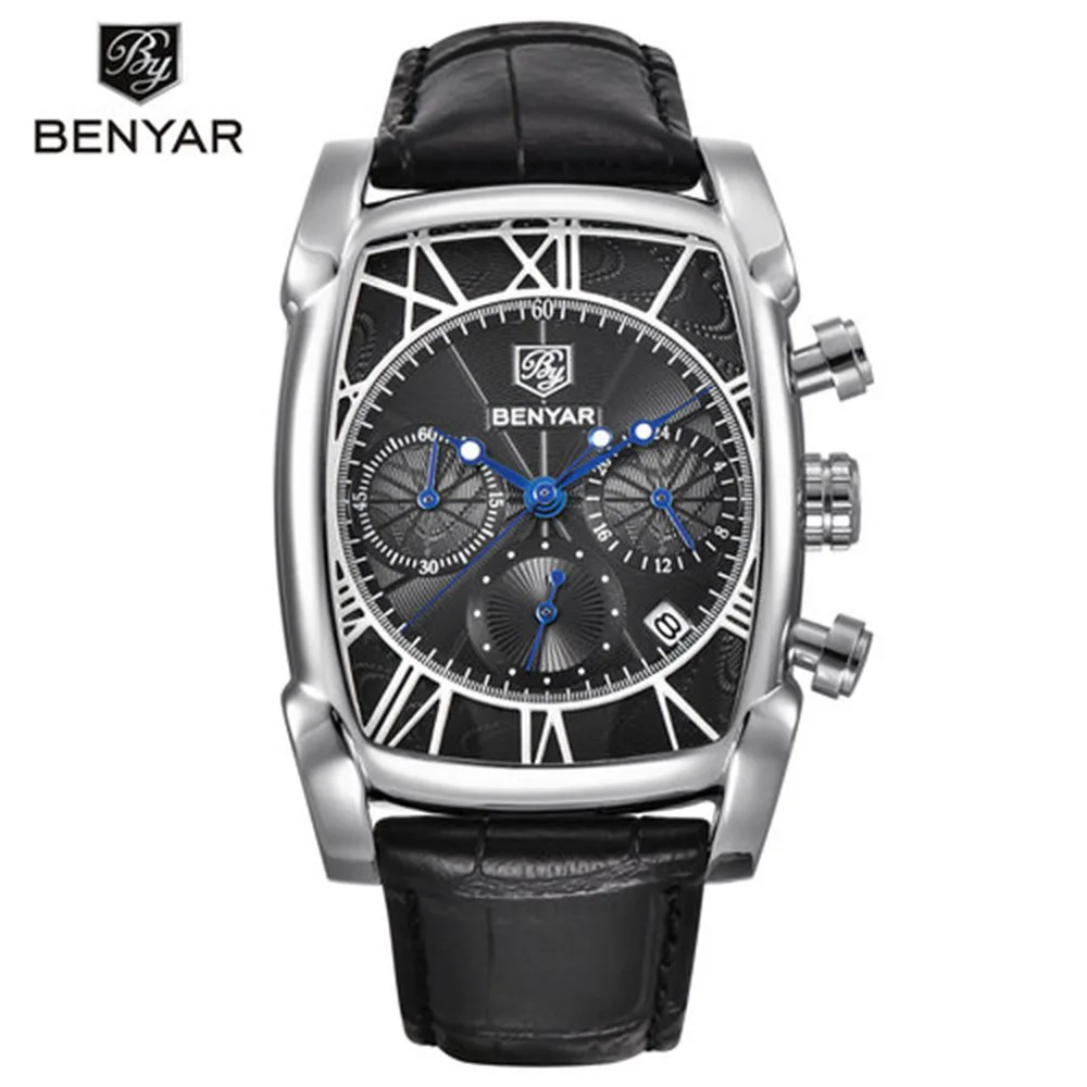 

BENYAR 5113M Warranty Mens Chronograph Watches Tonneau Embedded Handle Buy BENYAR Analogue Watches, 4 colors