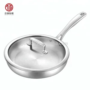 Image of 20cm Pure titanium healthy cookware non-stick frying pan egg frying wok pan