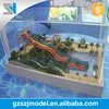 Acrylic cover with scale model for water park, Miniature model with equipment