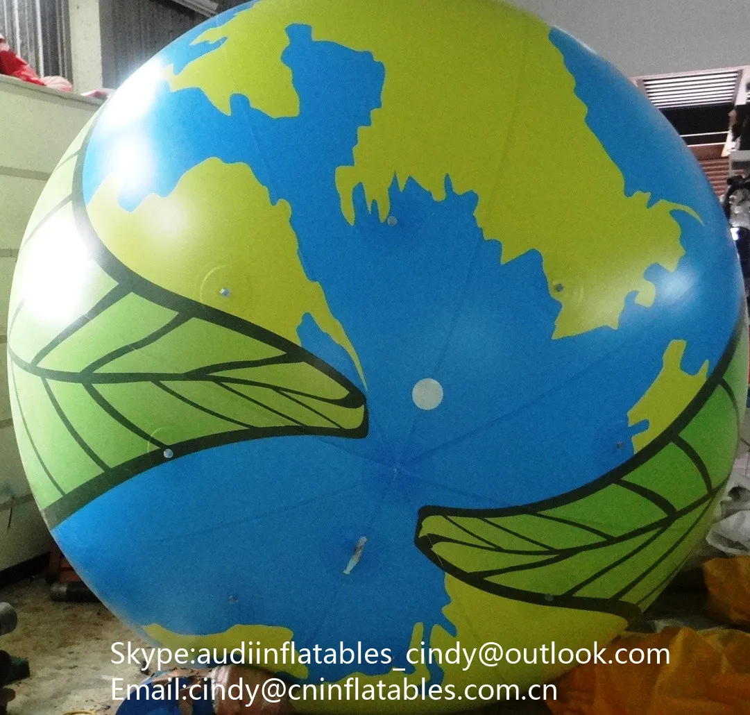 10ft Inflatable Earth Ball Decoration Inflatable Helium Earth Globe For