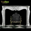 Big Classic Carved Marble Modern Fireplace Surroundings