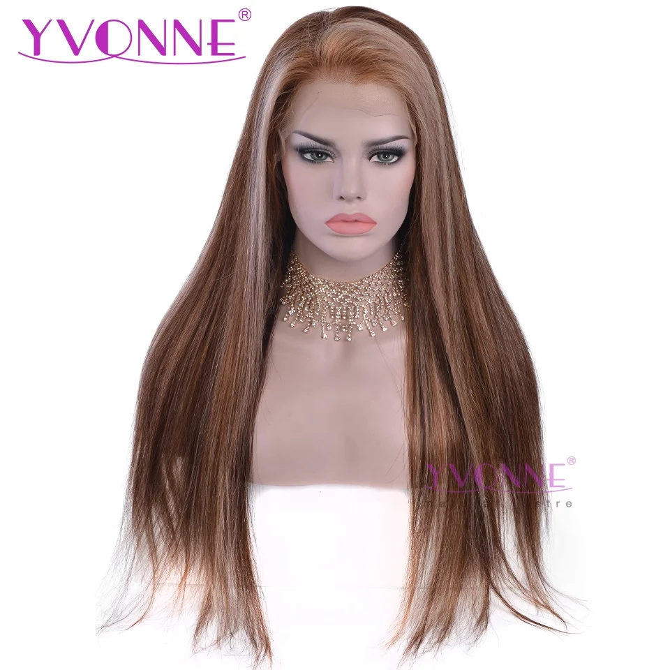 

Thick Ends Long Straight 180% Density 4/27 Color Hair Extension Wigs, Natural color #1b