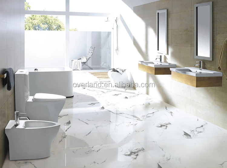 inkjet polished glazed white marble tile floor ceramic tiles