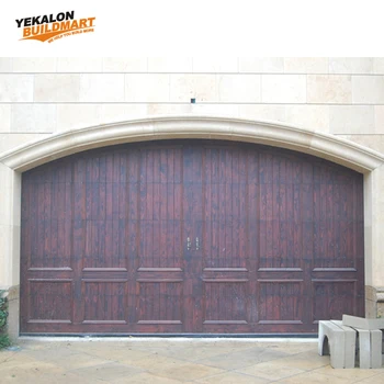 New Hot Sale Wooden Panels Remote Control Garage Door Solid Wood