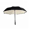 Beautiful Unique Rainy Sunny Double Layers With Reflective Article Reverse Umbrella Chinese Wholesaler Print Logo For Car