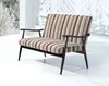 danish style solid ash wood frame two seater sofa fabric loveseat sofa furniture for living room on sale