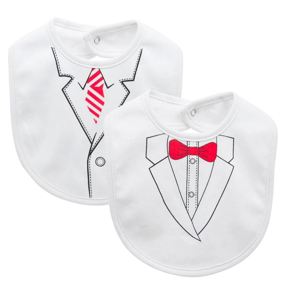 

Wholesale 2 pcs/lot Baby Bibs Gentleman Design Waterproof, N/a