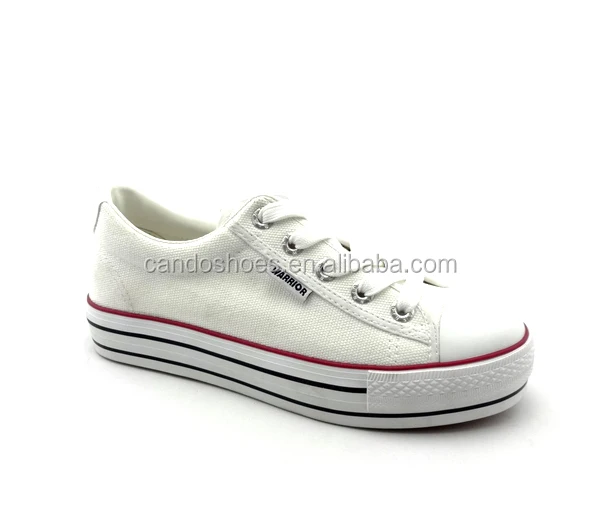 girls white canvas shoe