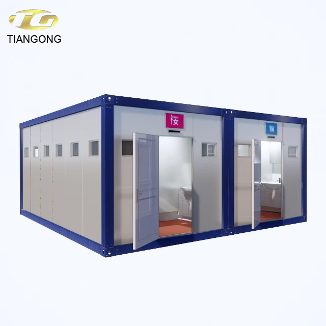Outdoor Waterproof Steel Anti Vandal Portable Toilet Booth Street