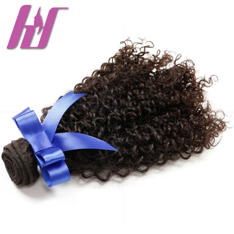 

High Quality Hot Selling Natural Color Curly Hair,brazilian 3 bundles for wholesales, Natural color #1b