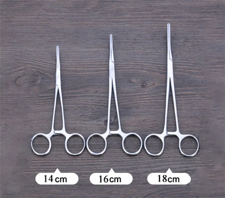 7/6.3/5.5 Inch Hemostatic Clamps Straight Curved Head Veterinary