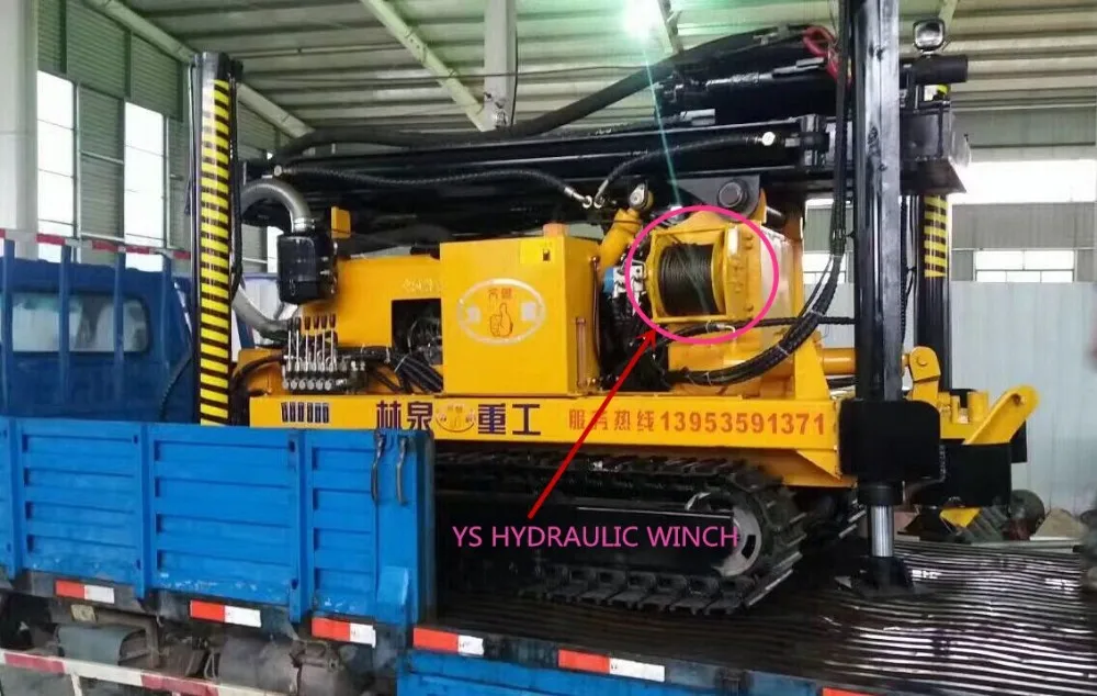 Small Manual Hydraulic Boat Trailer Windlass Lift Winch Application