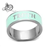 Stainless Steel Word "Truth" Inspirational Message Ring
