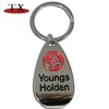 Drop of Water Metal Spinning Oval Design Bottle Opener with Key Chain