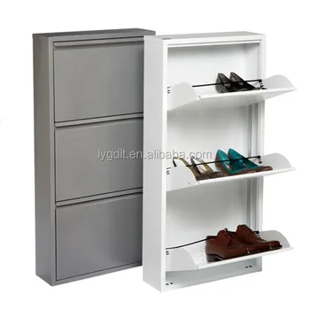 Wall Mounted Shoe Rack Shoe Storage Metal Footwear Cupboard 3