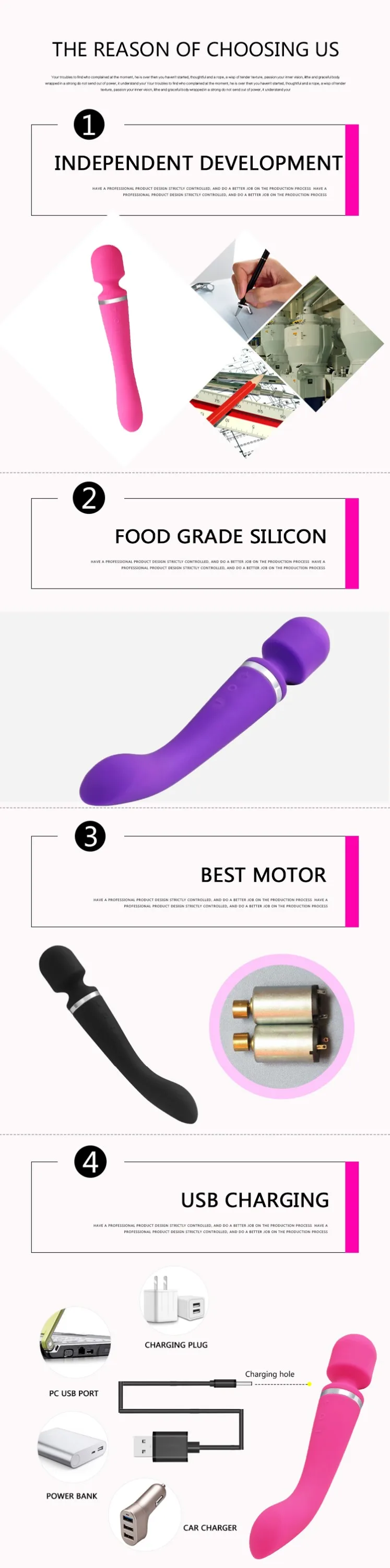 Rechargeable Private Label Fast Delivery Silicone Wholesale Av Massage