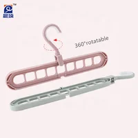 

2019 hot 9 in 1 closet space saving magic clothes hanger travel folding hanger