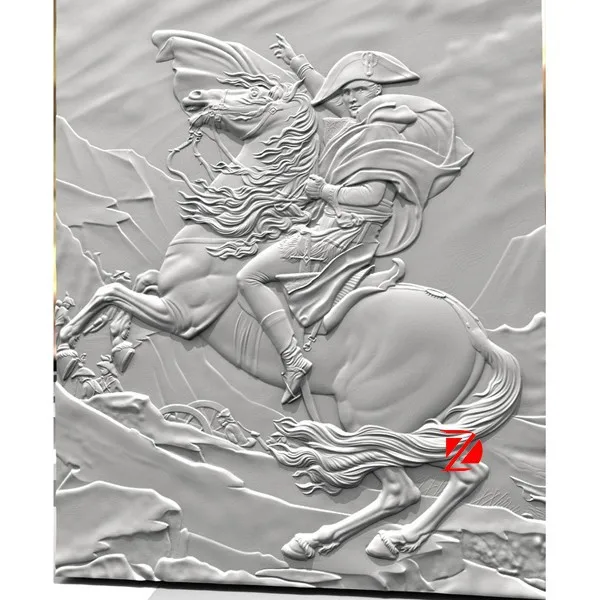
limestone napoleon relief sculpture with horse,famous figure relief 