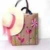 YLM custom design ladies Pineapple Jumbo Tote Bag Primary Colors 100% Cotton flower summer Canvas bags