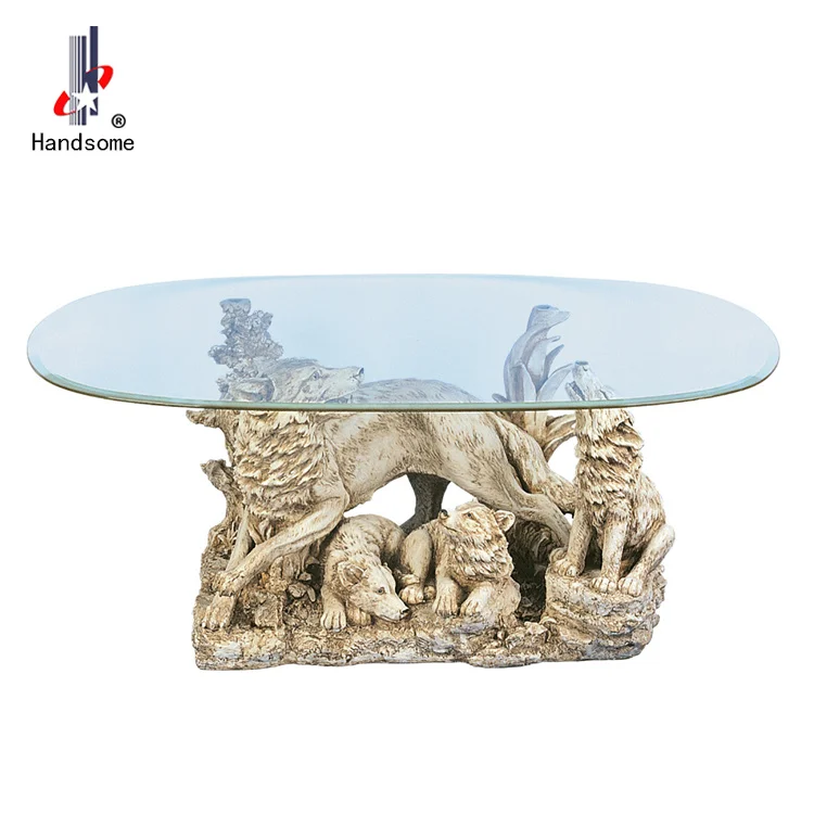 48 Inch Dining Table Wolf Design Gl Animal Coffee 48 Inch Dining Table Wolf Design Gl