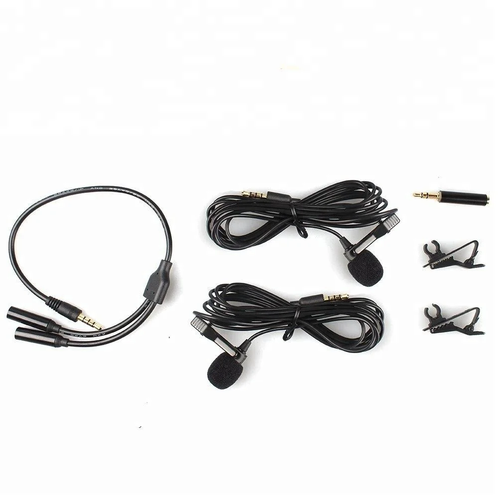 

Export For 3.5mm female jack lavalier computer microphone, Black