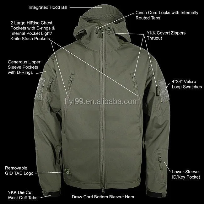 
100% polyester material waterproof shark skin jacket 
