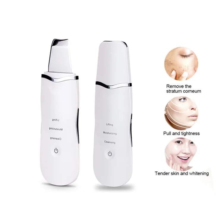

Factory Sales Ultrasonic Face Pore Cleaner Ultrasound Therapy Galvanic Ion Facial Massager Face Lift Machine Skin Scrubber