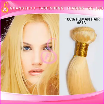 High Fashion Golden Virgin Human Hair Extensions 613 Blonde