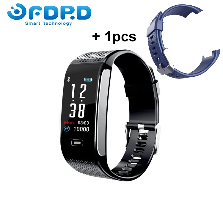 

Customized logo BT4.0 bracelet heart rate monitor smart band activity tracker fit bit for android and ios, Black;blue;purple