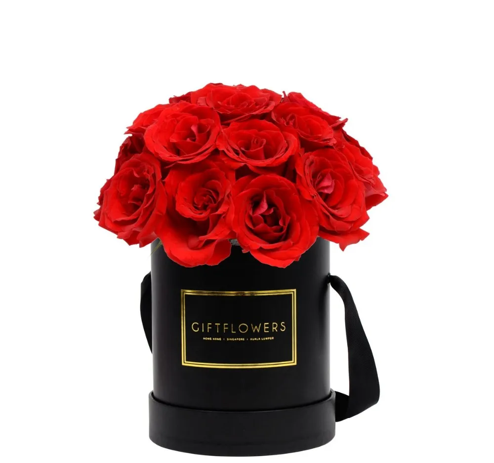Wholesale Round Flower Box Customized Luxury Rose Flower Round Wedding