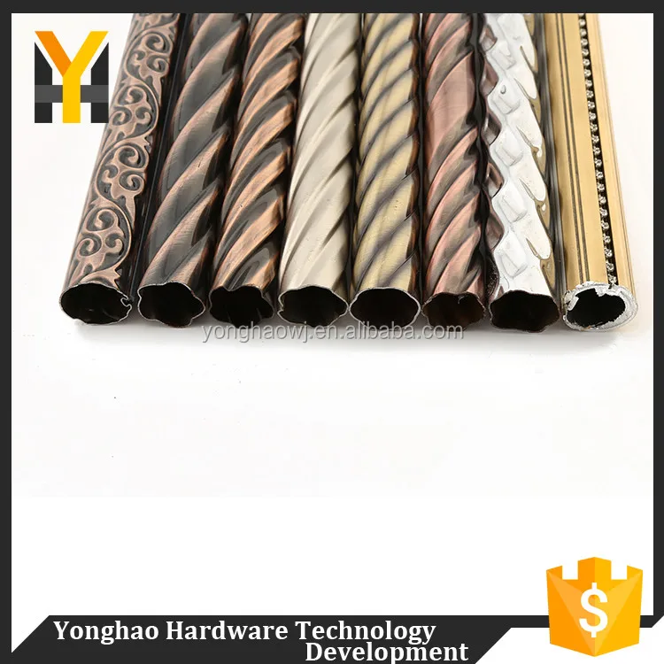 Hot Sale High End Polished Metal Rod Pipe Decorative Curtain Rods