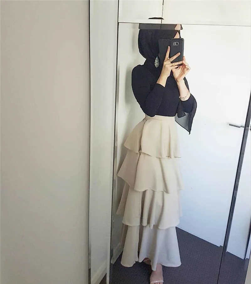 

Multi-layer cake skirt fashion ankle-length skirt