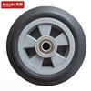 China OEM 7 inch tool cart rubber wheel with solid tire and plastic rim