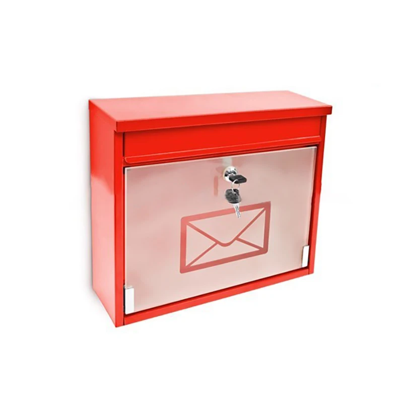 BSCI Certificated Outdoor Glass Lockable Red Post Box