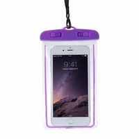 

Free Shipping High Quality PVC ABS Light Strip Waterproof Colorful Phone Case for Under Water Phone Bag