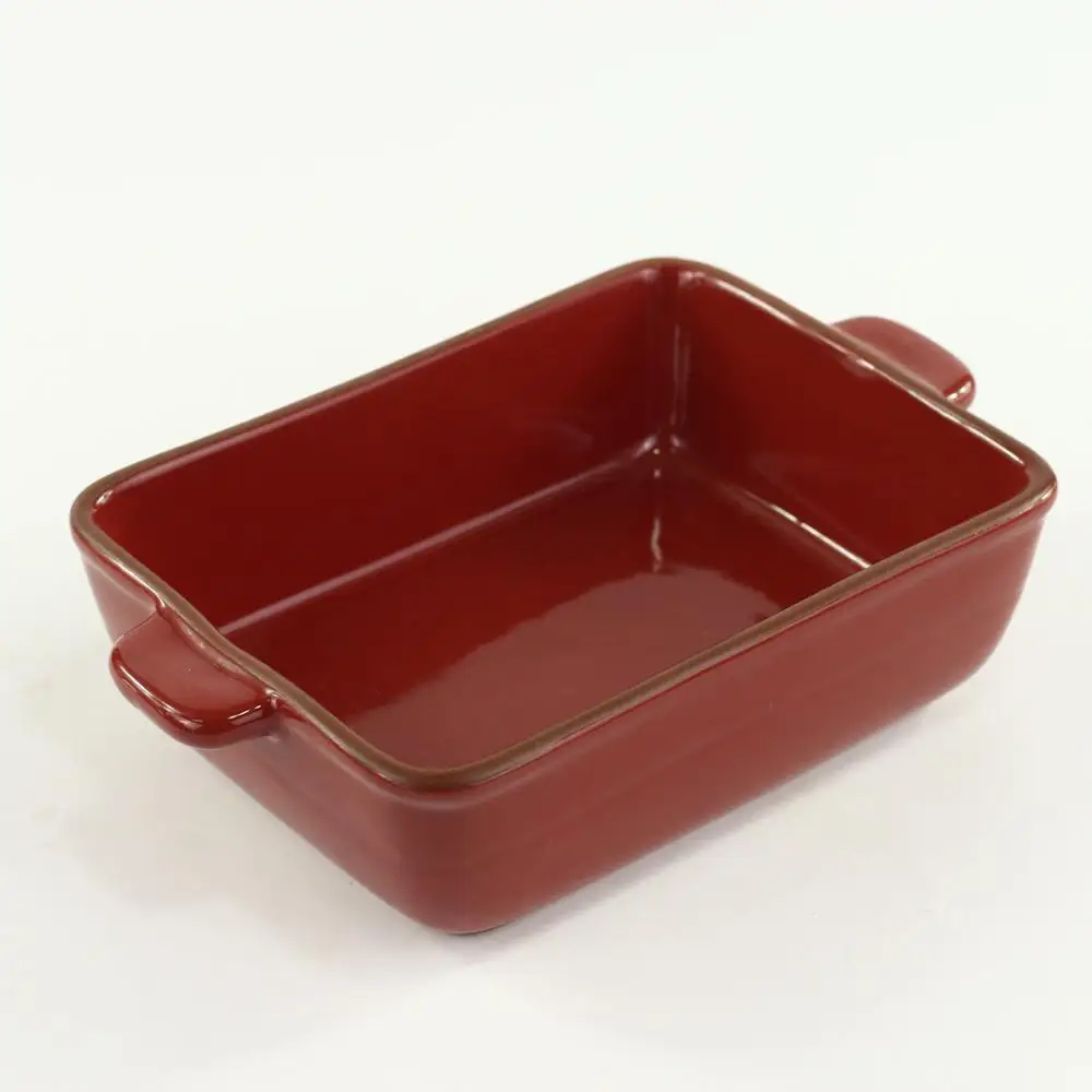 hot sale ceramic baking tray rectangle terracotta daking dish