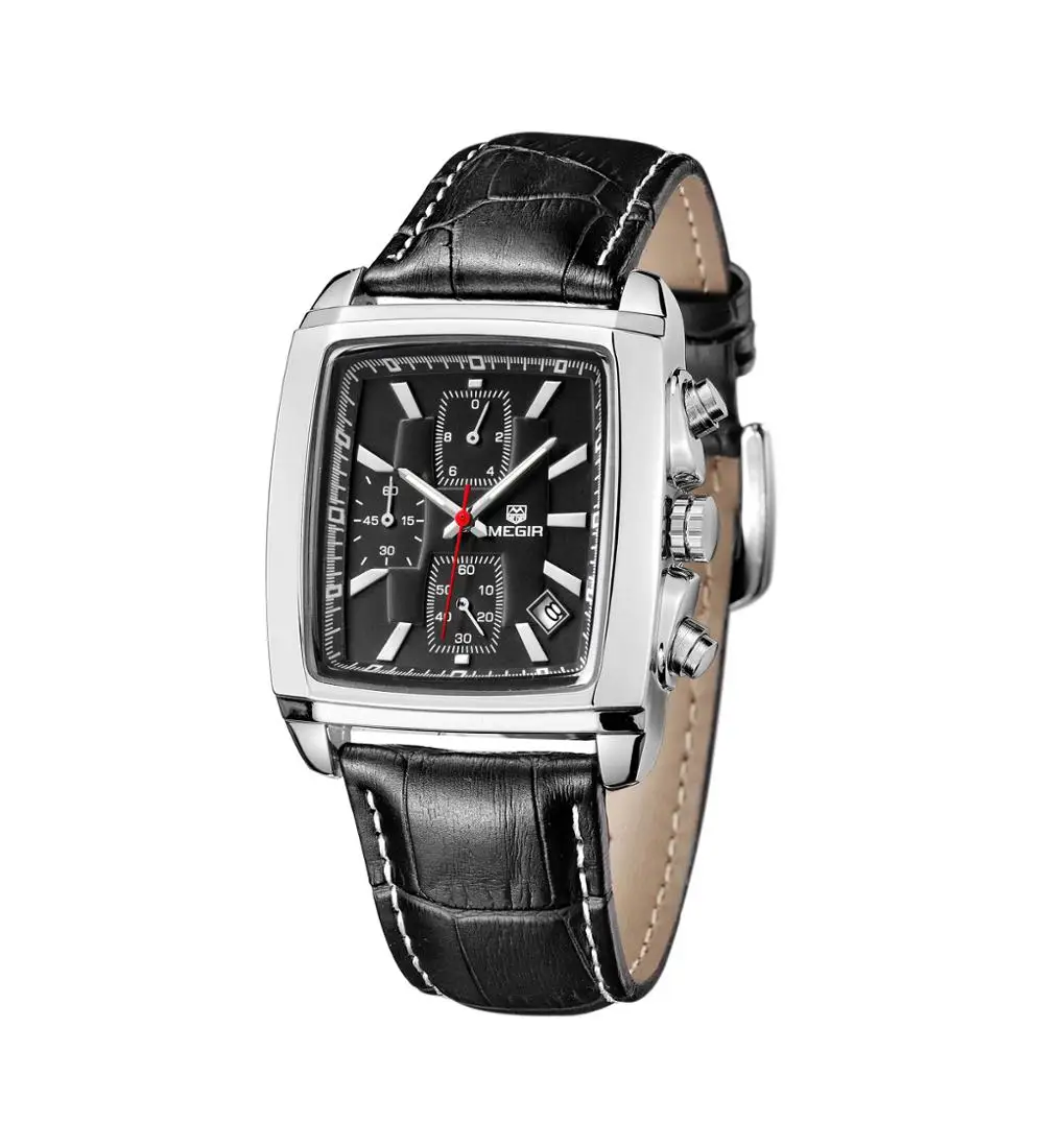 

Megir 2028 mens watches in wristwatches leather, N/a