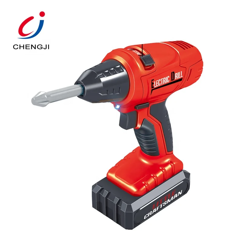 
Hot sale kid super power pretend play realistic tool set electric hand drill toy 