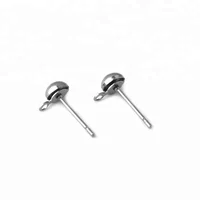 

5mm Stainless Steel Earring Post W/Stoppers Post Earring Studs Pins For Diy Jewelry Finding Steel Ear Jewelry Findings