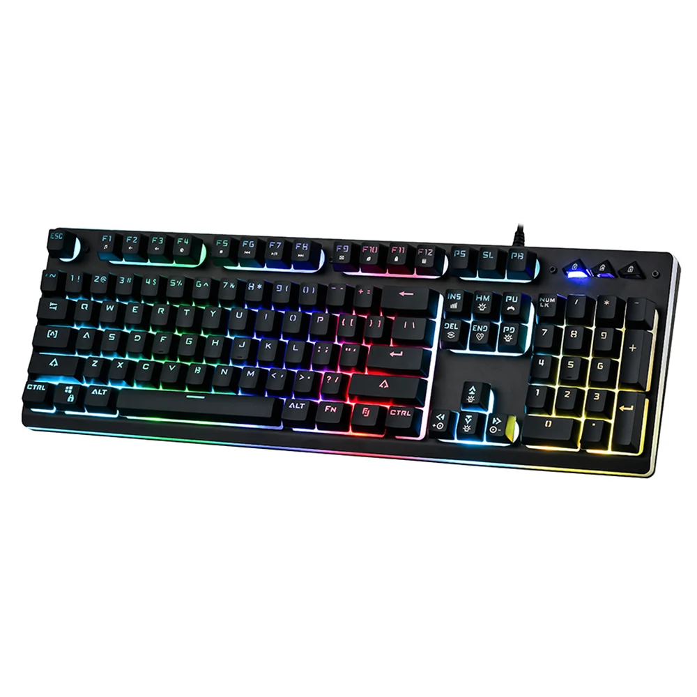 

NPET P010 RGB Gaming Keyboard, Wired Ergonomic Backlit Professional Membrane Keyboard, N/a