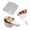 14pcs Stainless Steel Measuring Cup and Spoon set with Measure Equivalents Magnet