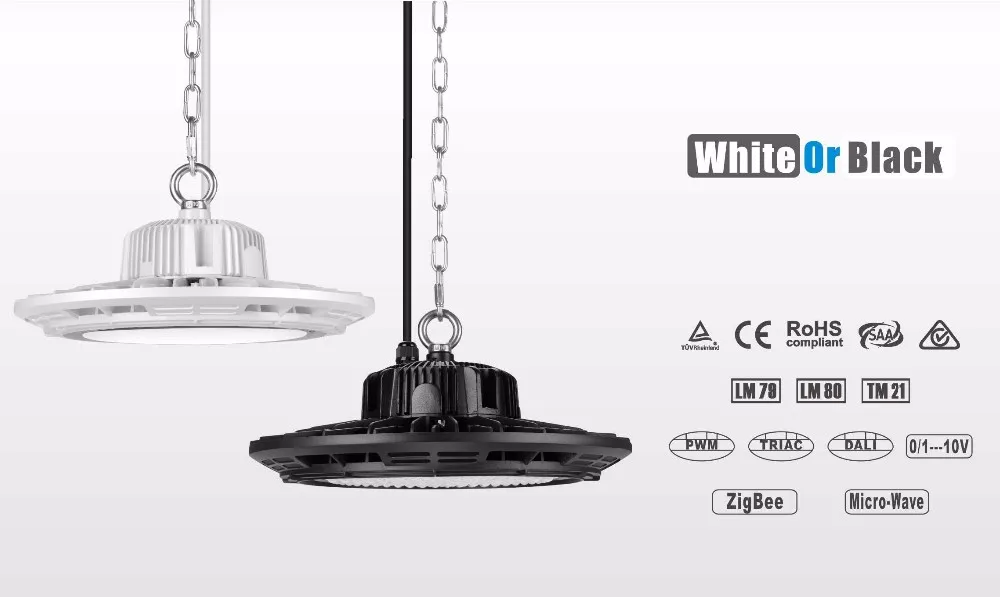 ZigBee Wireless Control TUV Certificate 60/90/120 Degree 130LM/W 150W IP65 UFO Industrial Led Highbay Light - ANKUX.COM