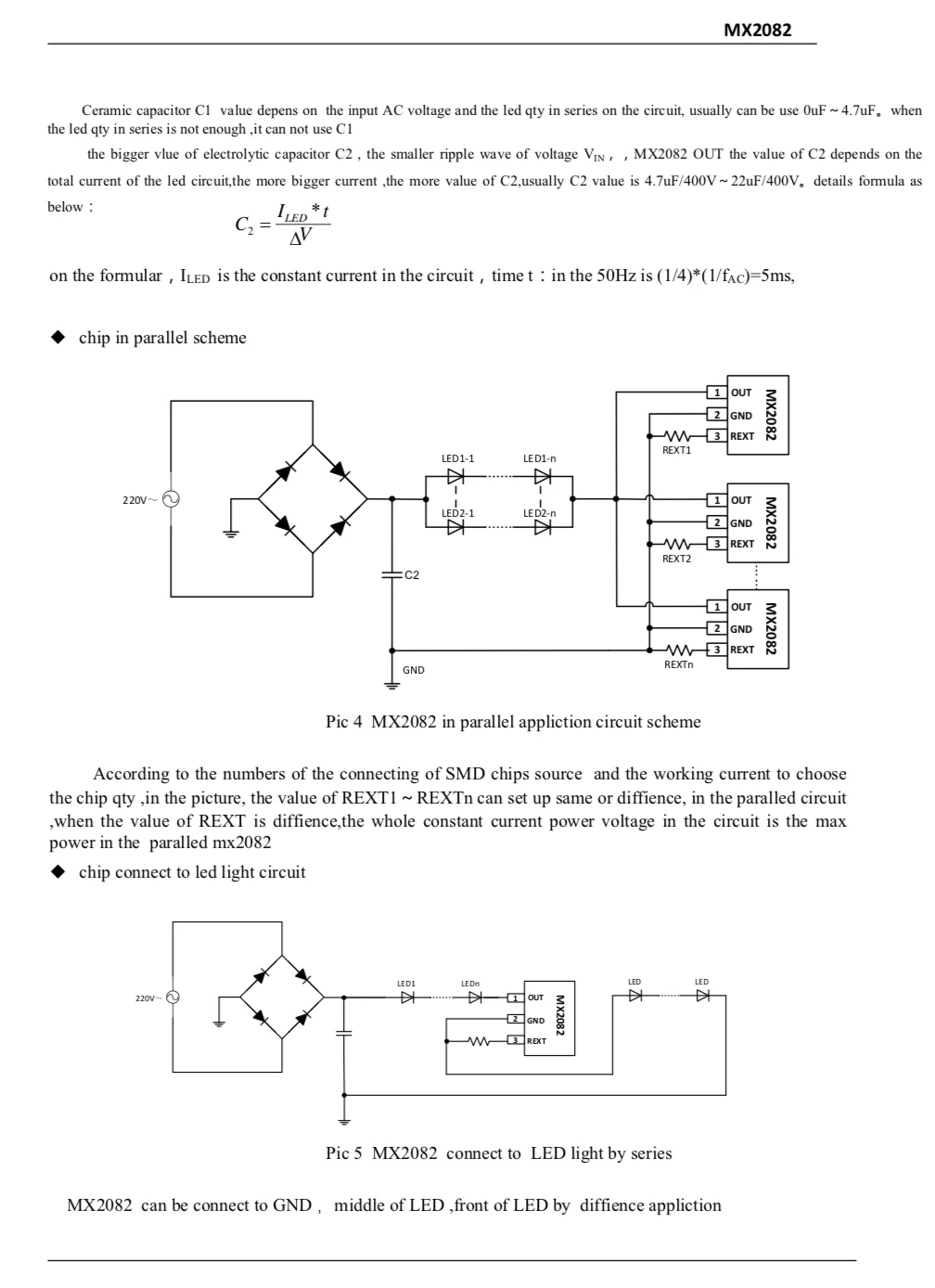 MX2082 OneStage Linear Constant Current Led Driver Chip, View led