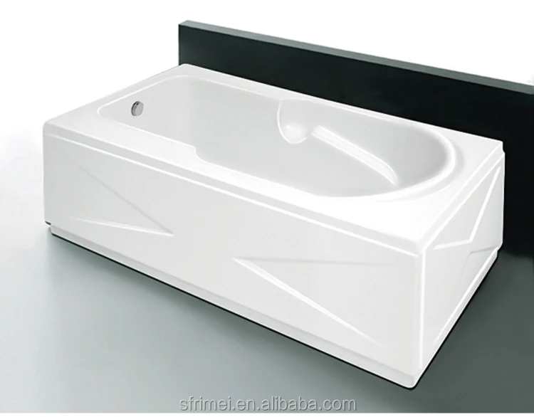 K-3306 Rectangle Acrylic Chinese Soaking Tub 2 Sided Skirt ...