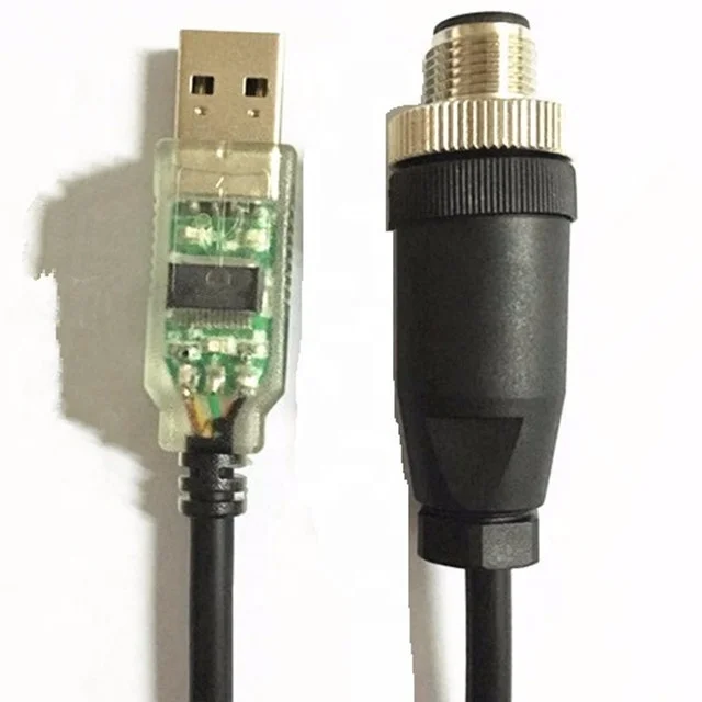 Ftdi usb rs485 to m8 m12 serial conversion cable  RS485 M12 TO USB CABLE