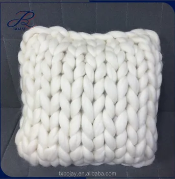 Giant Bulky Hat Pillow 100 Australia Merino Wool Yarn Chunky Knit Wool Roving Hand Knitted Blanket Big Knitting Yarn Buy Hand Knitting Yarn For